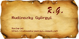 Rudinszky Györgyi névjegykártya