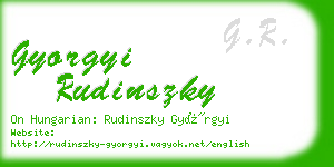 gyorgyi rudinszky business card